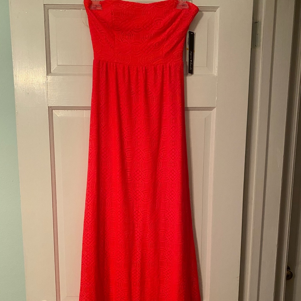 Orange maxi dress